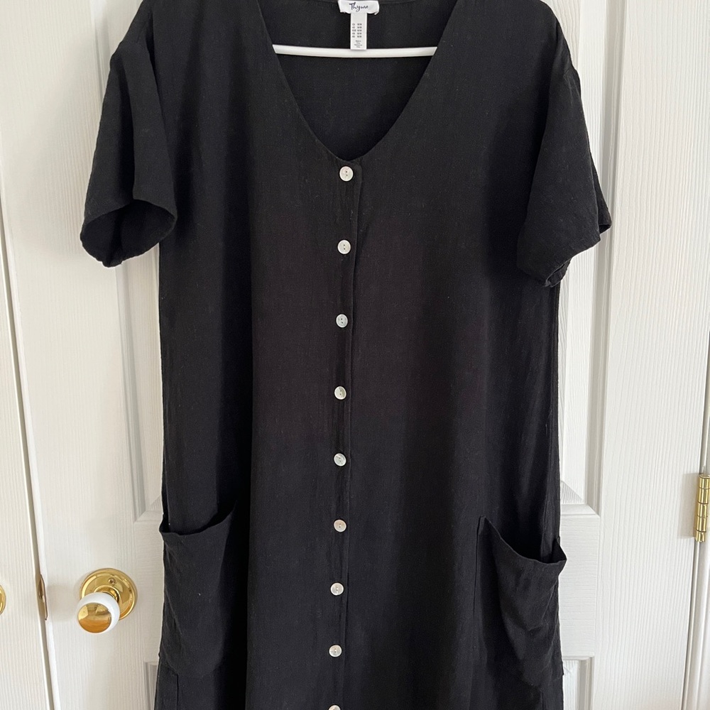 Black Button-Down Dress